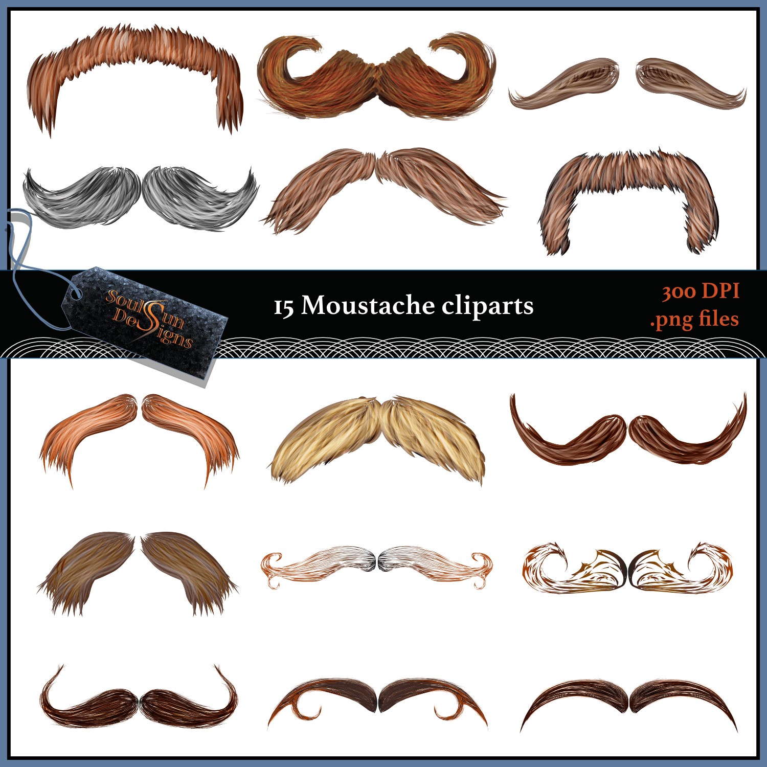 Moustache Cliparts.