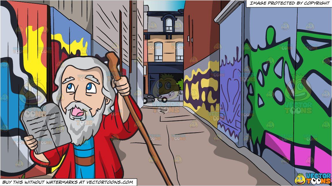 clipart #cartoon Moses Holding The Ten Commandments and.