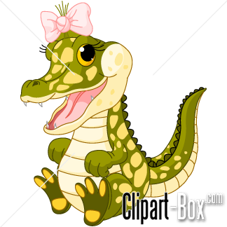 CLIPART BABY ALLIGATOR FEMALE.