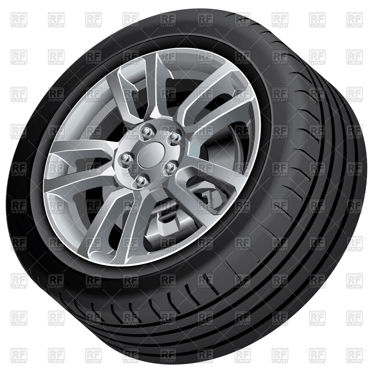 Automobile alloy wheel Vector Image #111179.