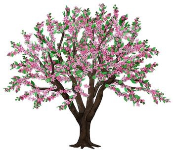 Clipart of apple blossom tree.