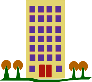 Apartment block clipart.