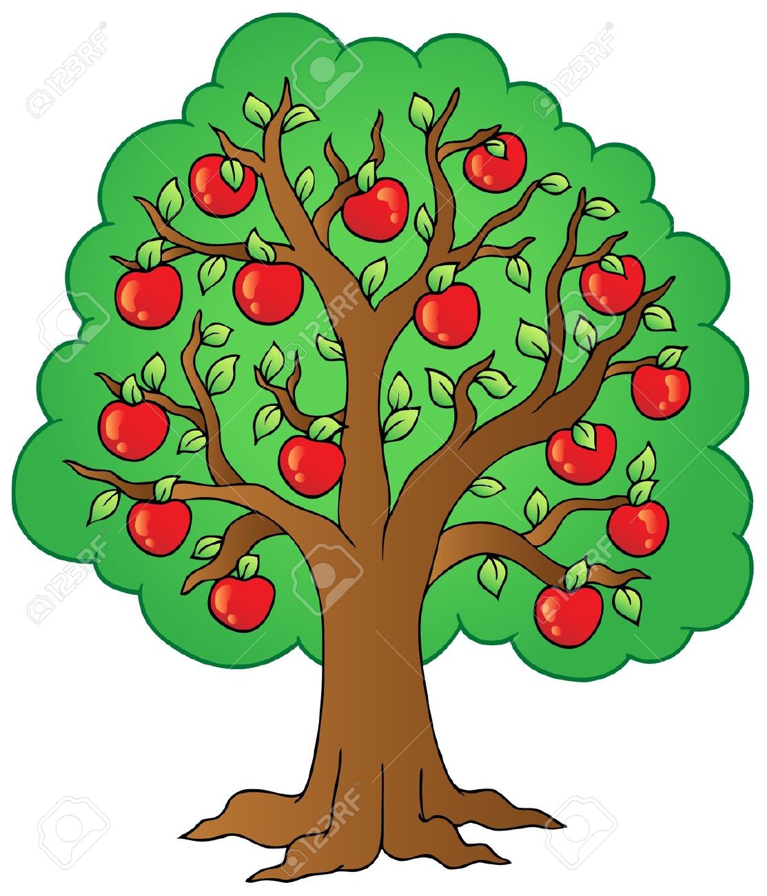 Clipart Apfelbaum.