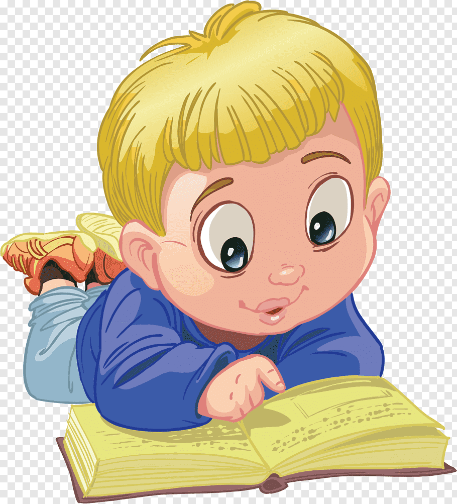 Boy reading book illustration, Bible story New Testament App.