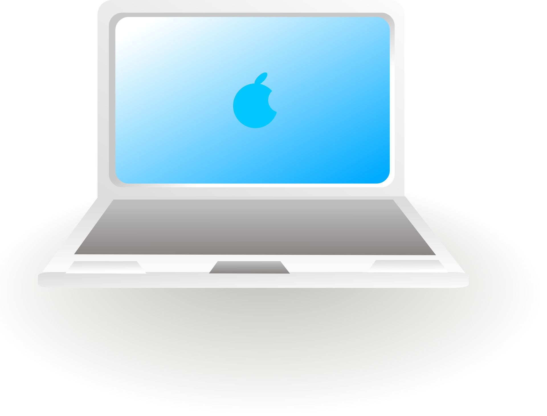 Apple Laptop Computer Clip Art.