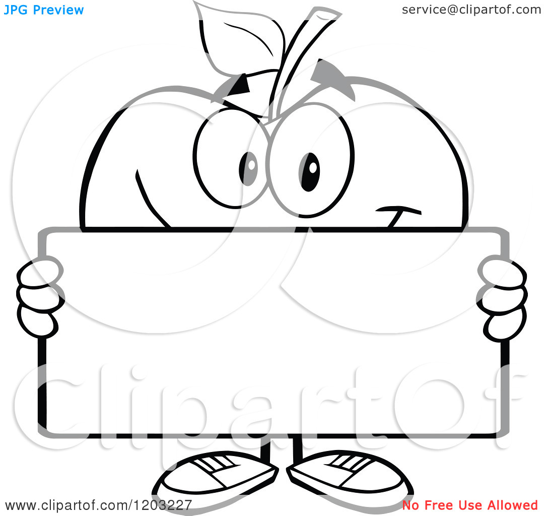 Apple Clipart Border Black And White.