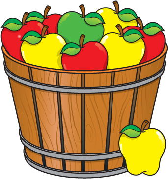 Apple basket clip art.