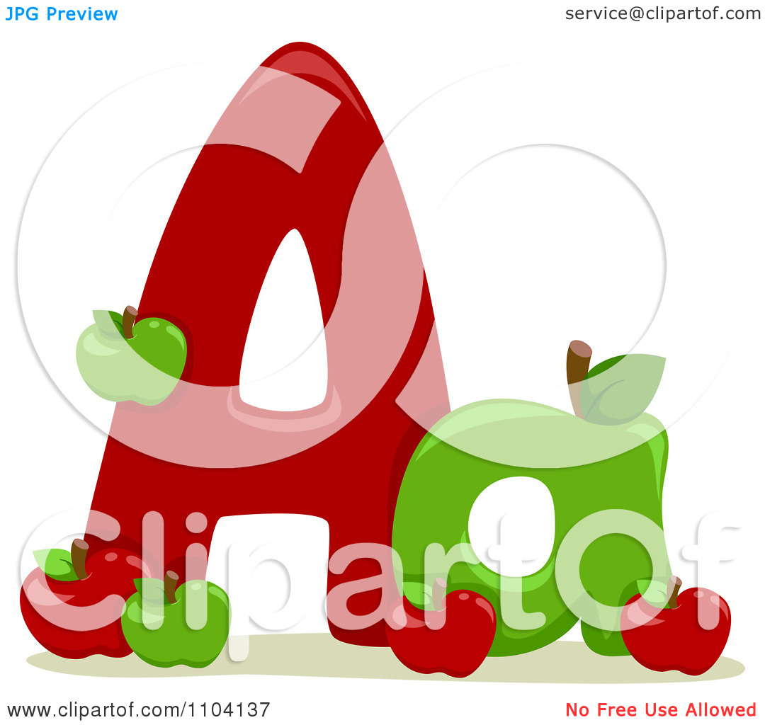 Letter A Apple Clipart.