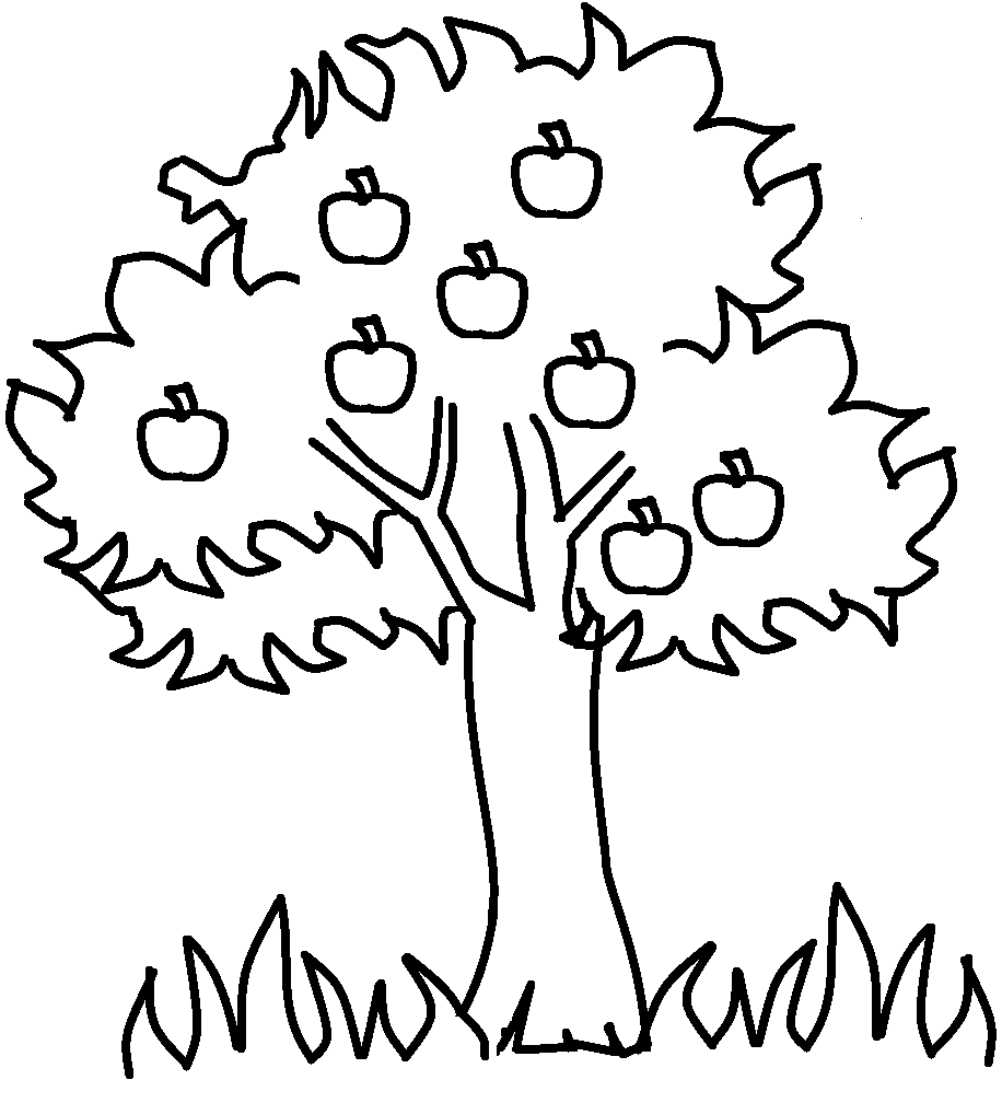 Apple Tree Line Drawing at GetDrawings.com.