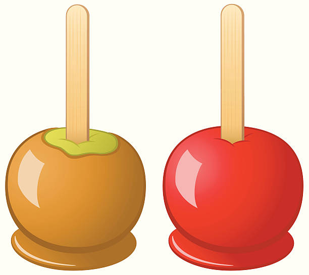 Caramel Apples Clipart.