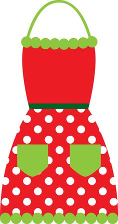 Christmas apron clipart.