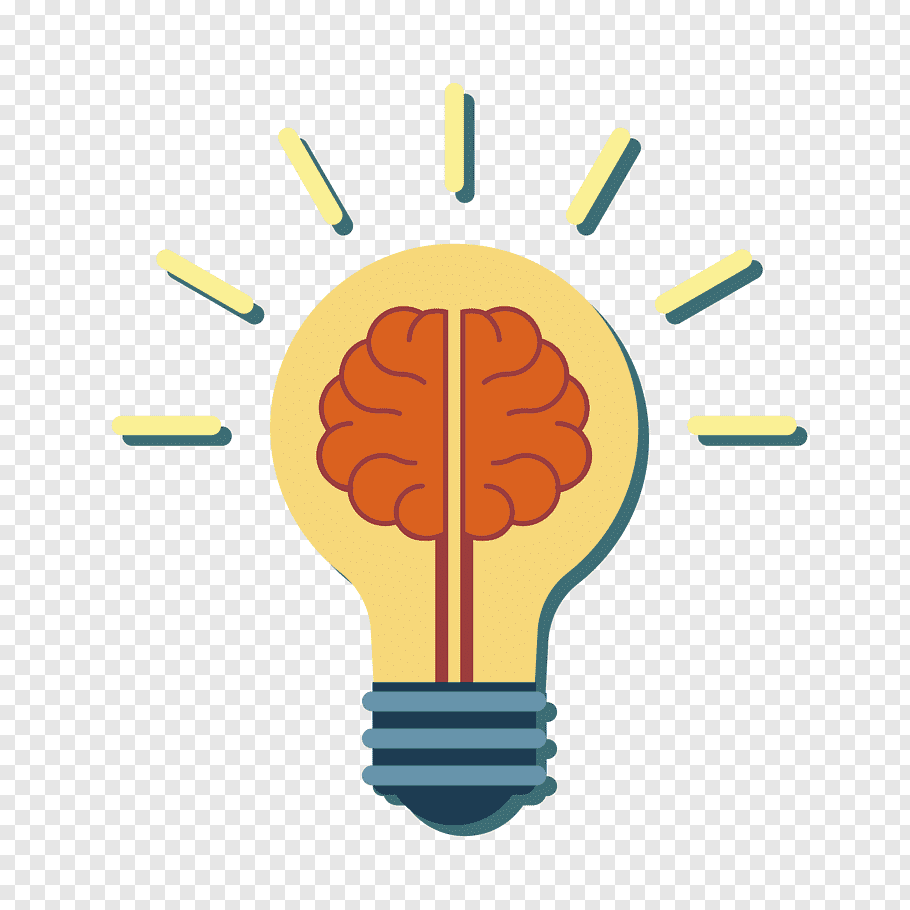 Brain lamp illustration, Incandescent light bulb Human brain.