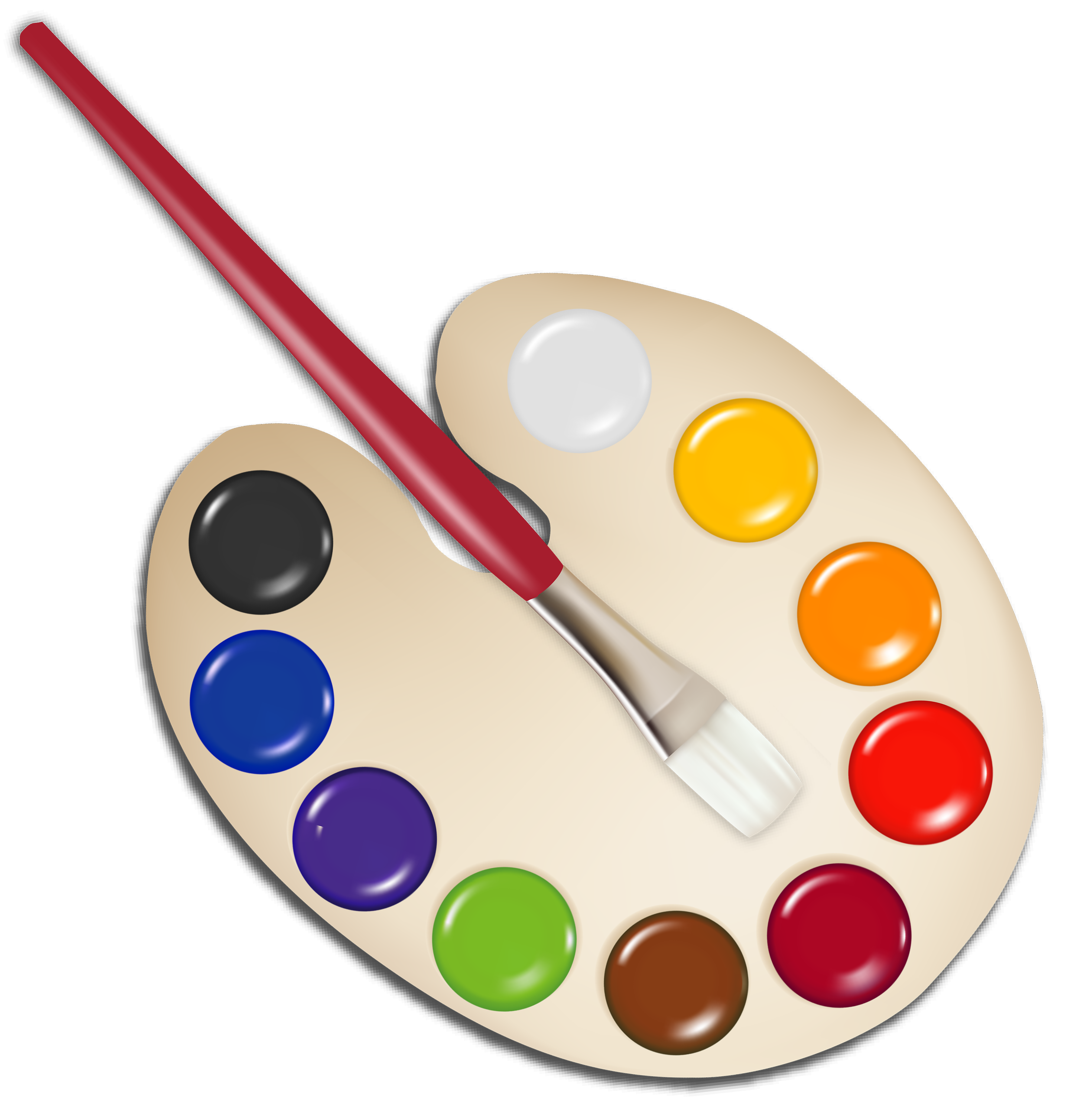 Palette Paintbrush Clip art.