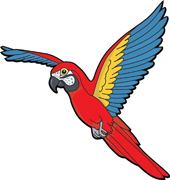 Parrot Clip Art Cartoon.