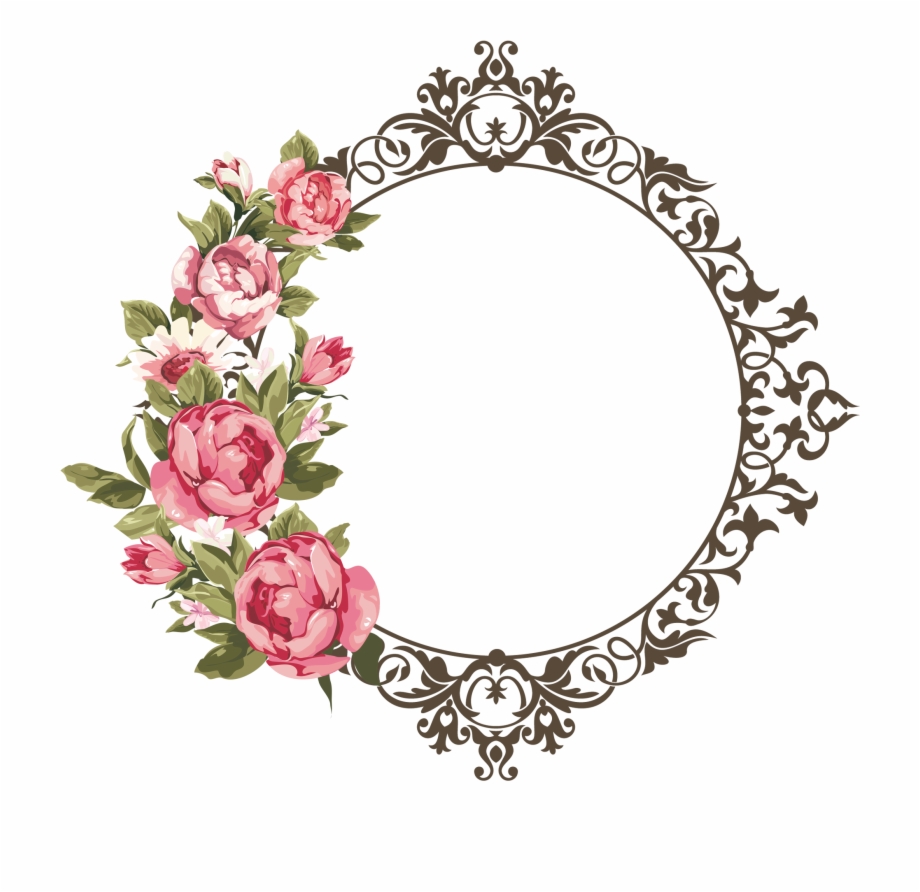 Flower Frame Png, Rose Frame, Paper Frames, Vintage.