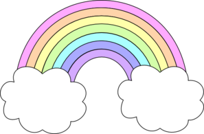 Pastel Rainbow Clip Art.