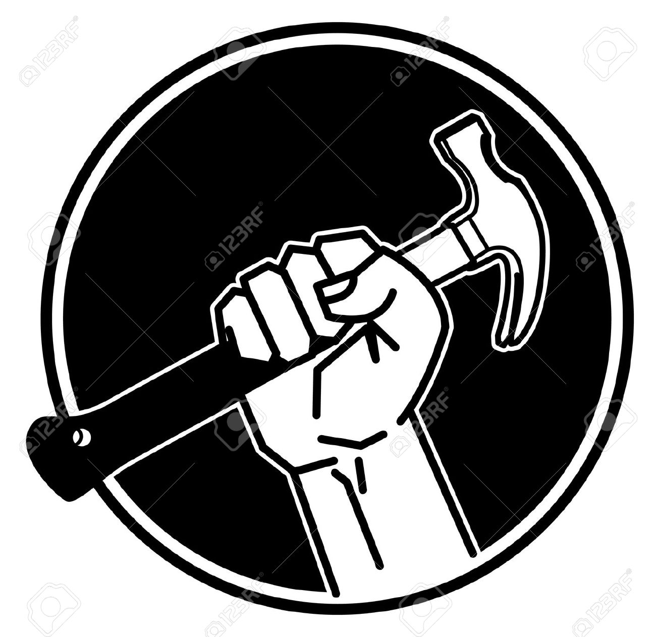 555 Hand Holding Hammer Stock Vector Illustration And Royalty Free.