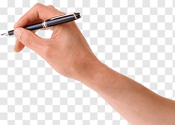 Person holding black pen, Ballpoint pen Handwriting, Pen in.