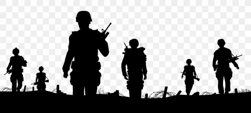 Vector Graphics Soldier Silhouette Clip Art Illustration.