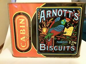 Details about Vintage Arnott's Biscuits Tin Large Cabin Biscuits Made in  Papua New Guinea PNG.