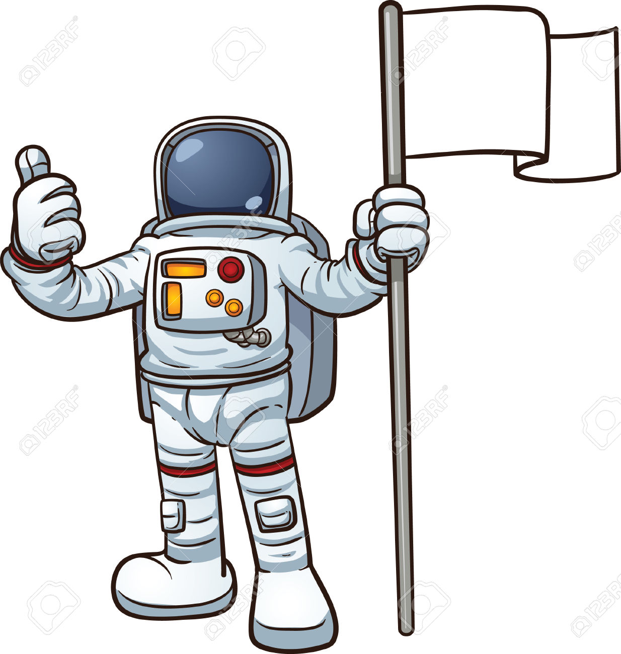 astronaut clipart flag.