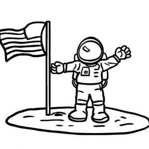 Simple Astronaut Drawing.