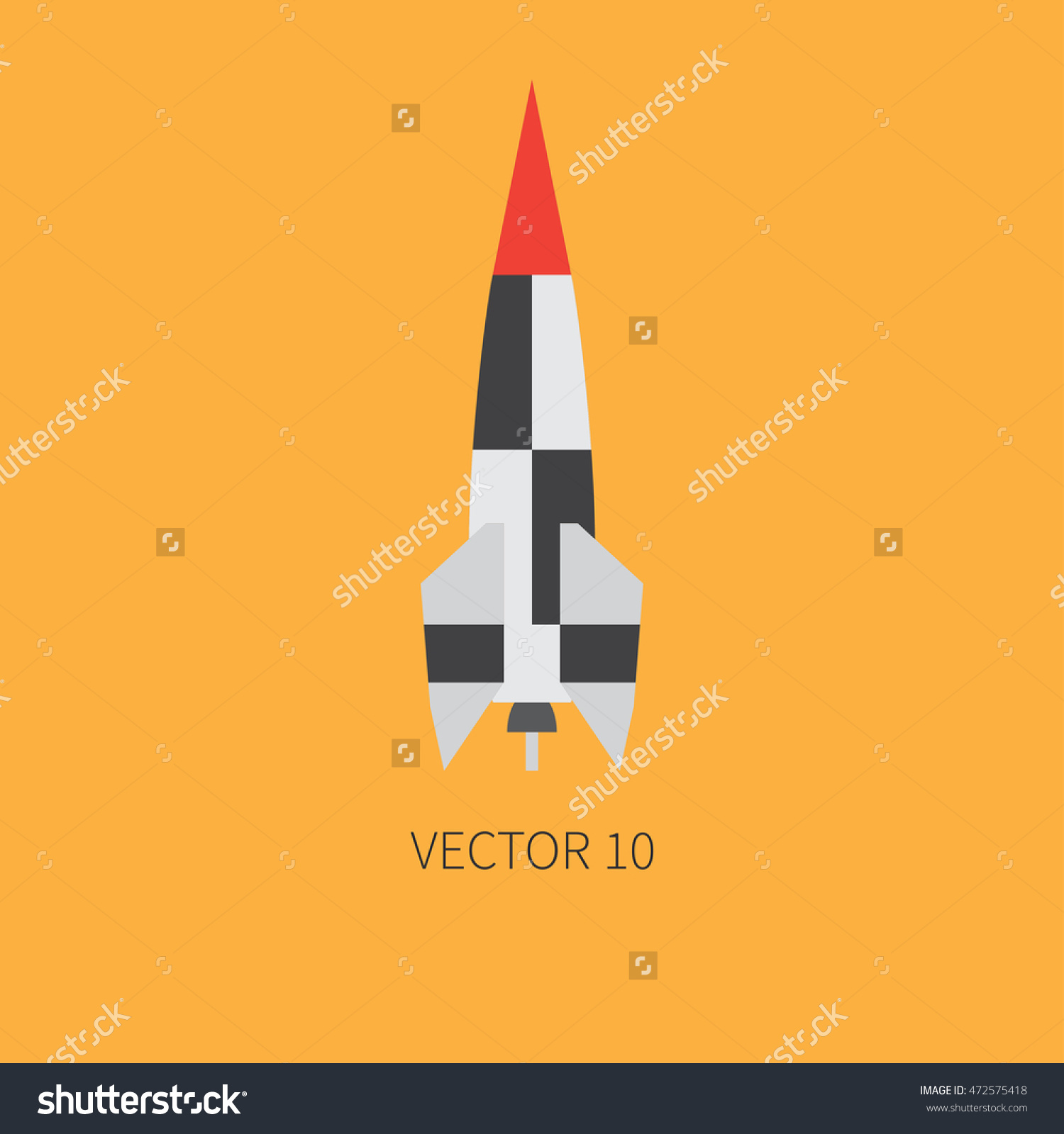 Flat Color Vector Icon Elements Aerospace Stock Vector 472575418.