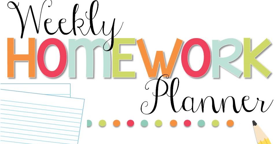 Weekly Homework Planner.