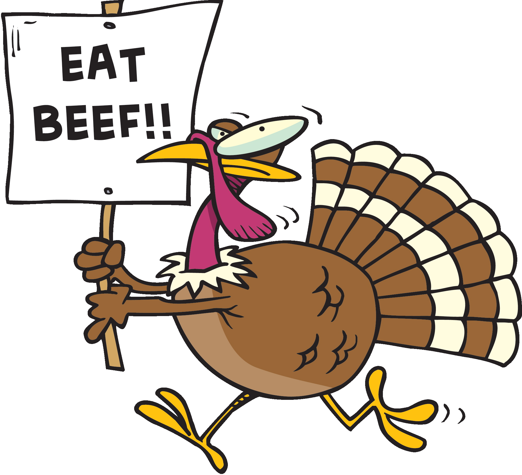 Funny Thanksgiving Turkey Clipart.