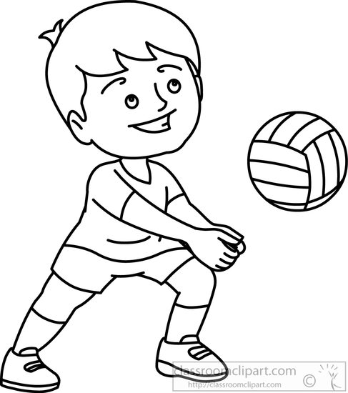 Playing Sports Clipart Black And White.