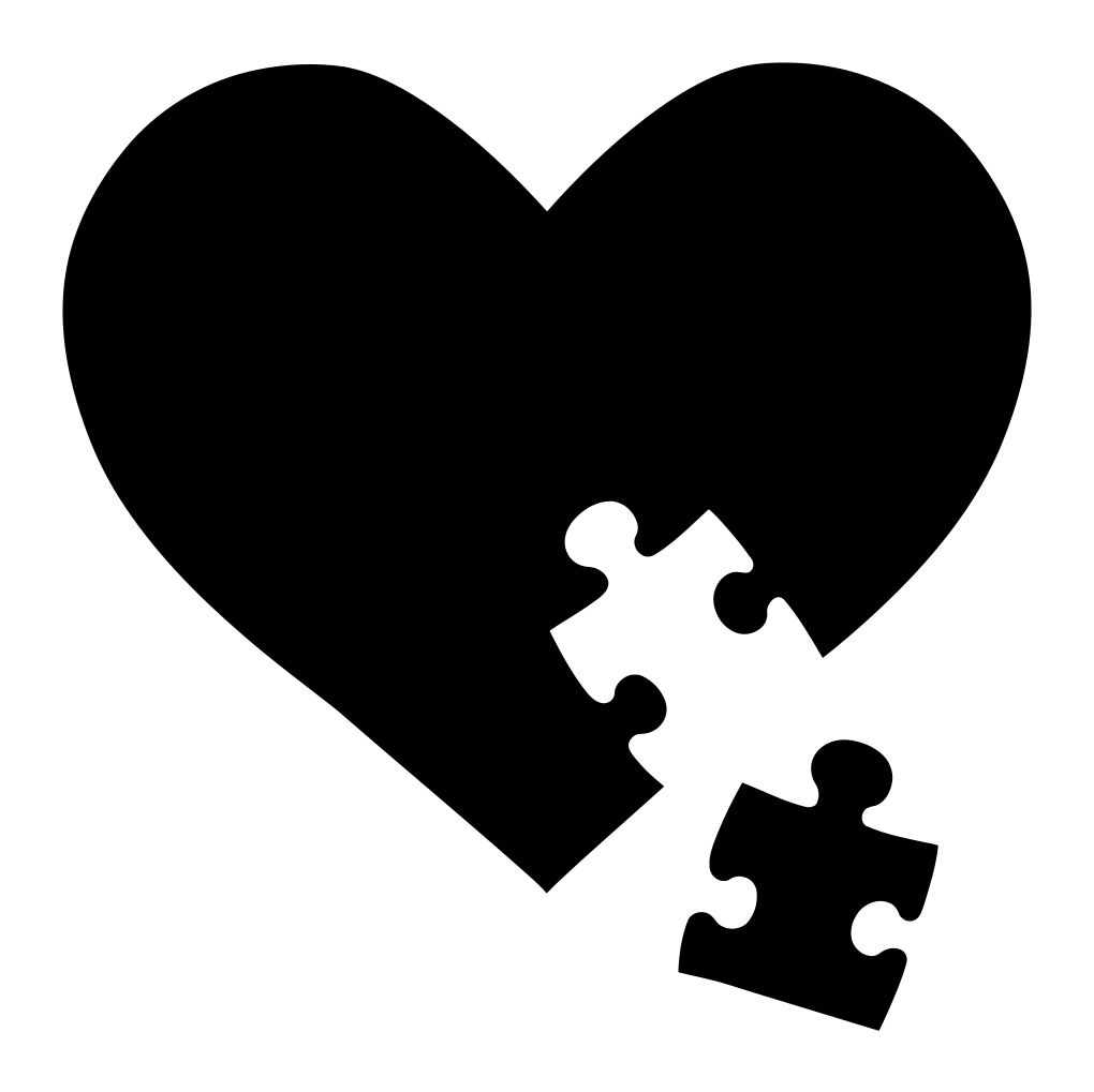 Autism Puzzle Piece Heart Decal.