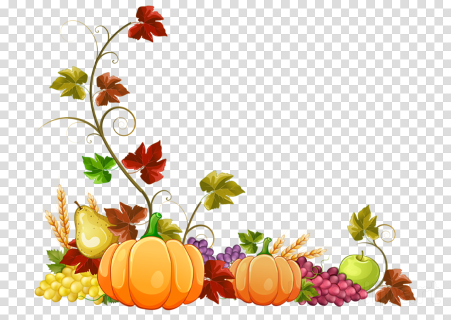 Floral Border Autumn Border clipart.