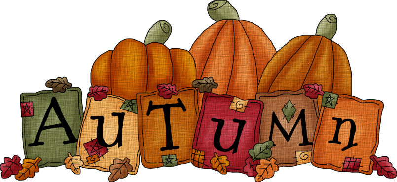 THE WORD AUTUMN CLIP ART.