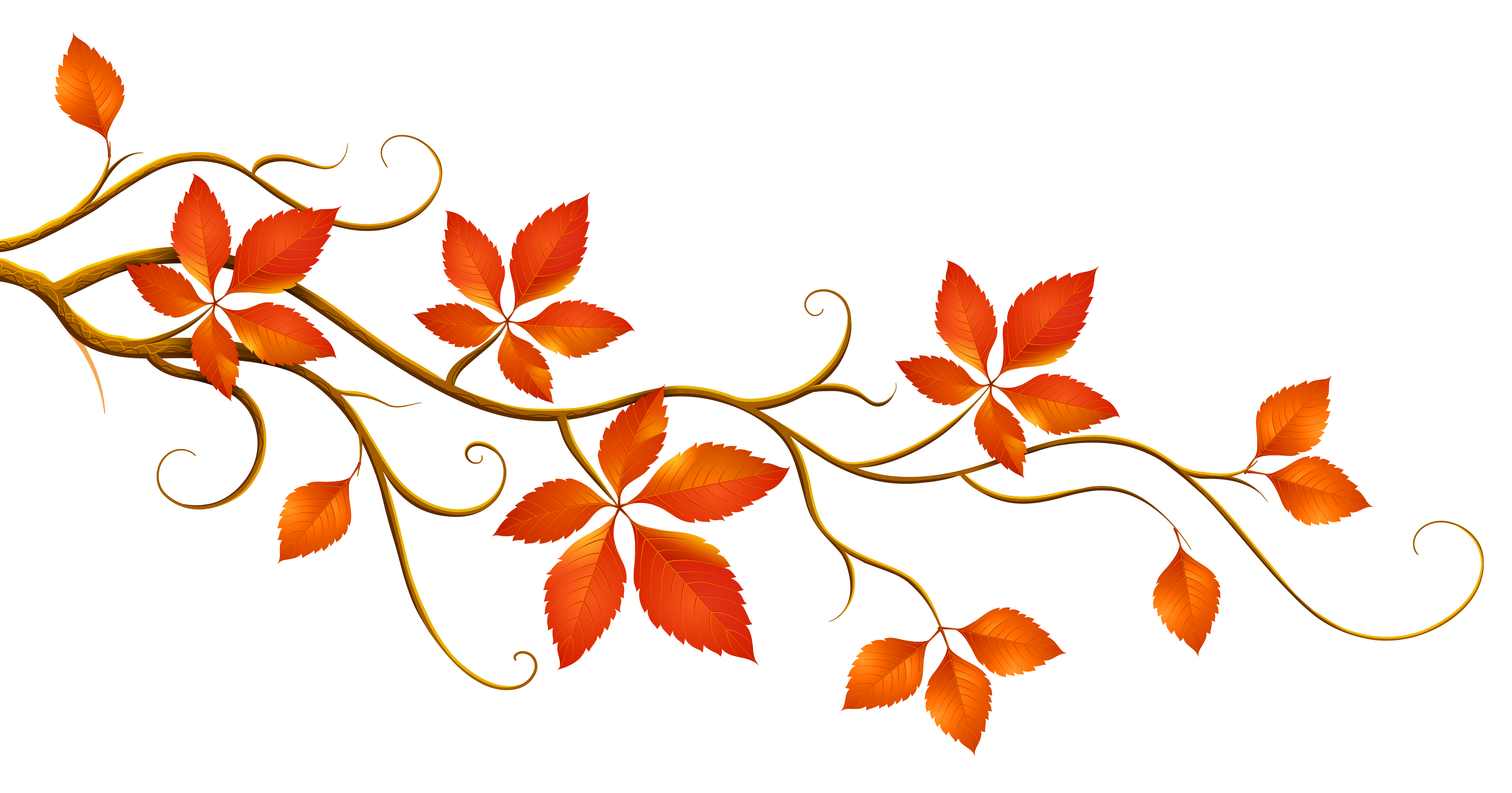 Falling autumn leaves clipart.