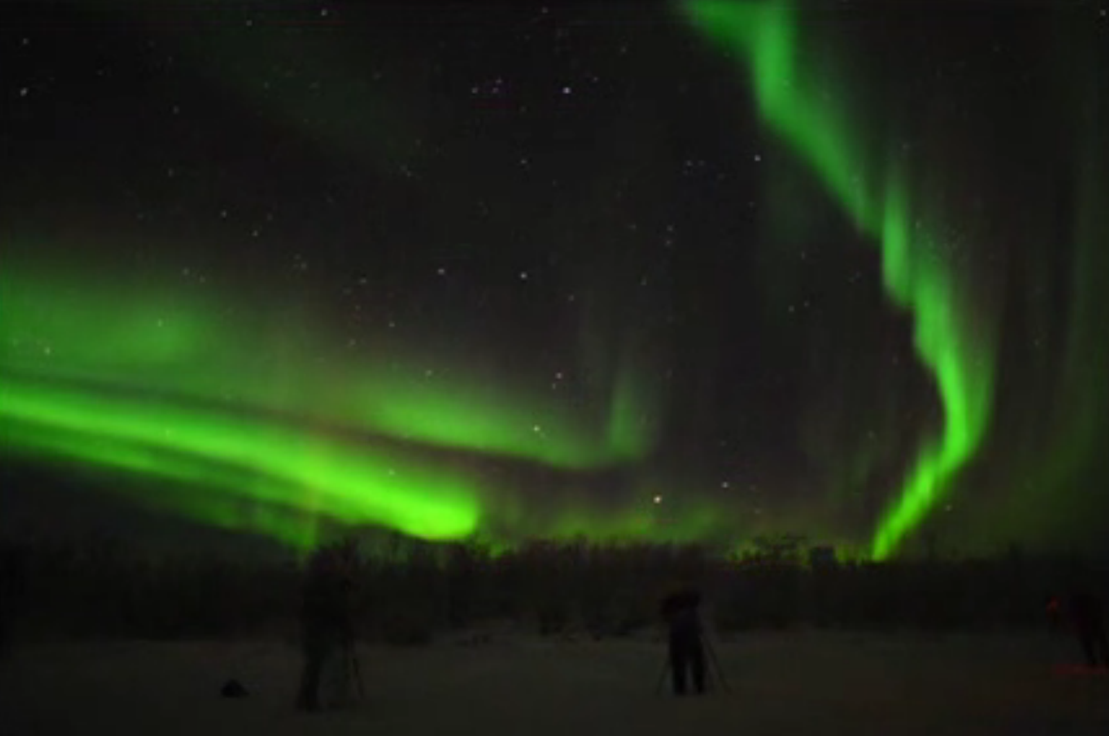 Northern lights aurora borealis put on a spectacular show in Sweden.