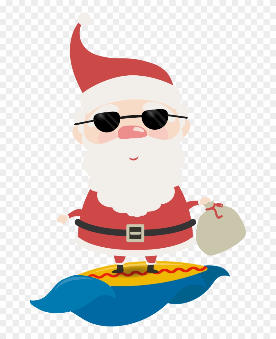 This Is A Sticker Of An Australian Santa.