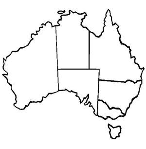 World Map of Australia.