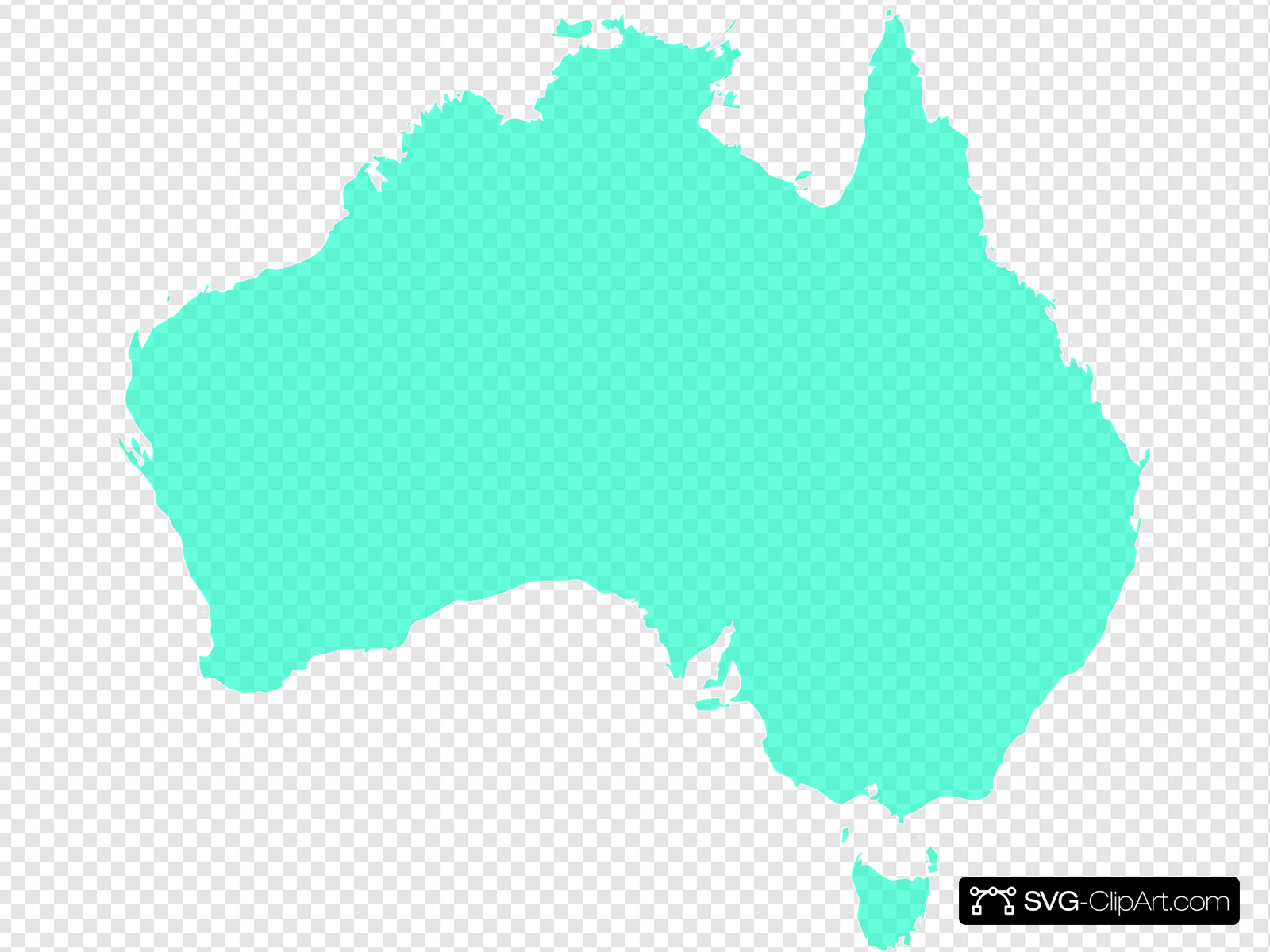 Australia Map Aqua 2 Clip art, Icon and SVG.