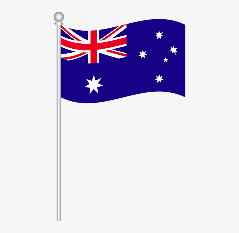 Australian Flag On Pole Png.