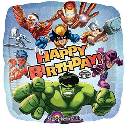 Marvel Squad Birthday Party supplies mylar balloon 18 inch.