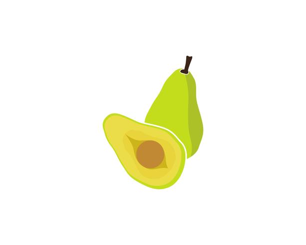 avocado vector template logo.