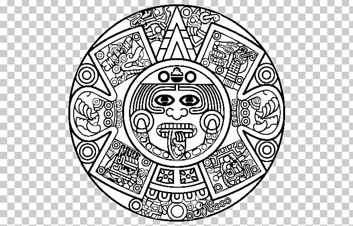 Aztec Calendar Stone Maya Civilization Drawing Mayan Calendar PNG.