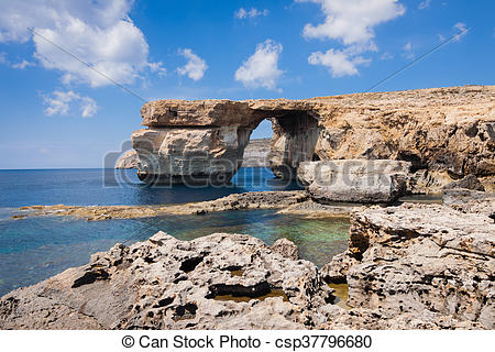 Pictures of Azure Window on the island Gozo.