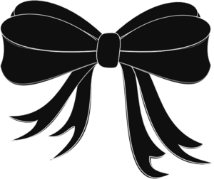 Clip Art Black And White Ribbons And Bows Clipart.