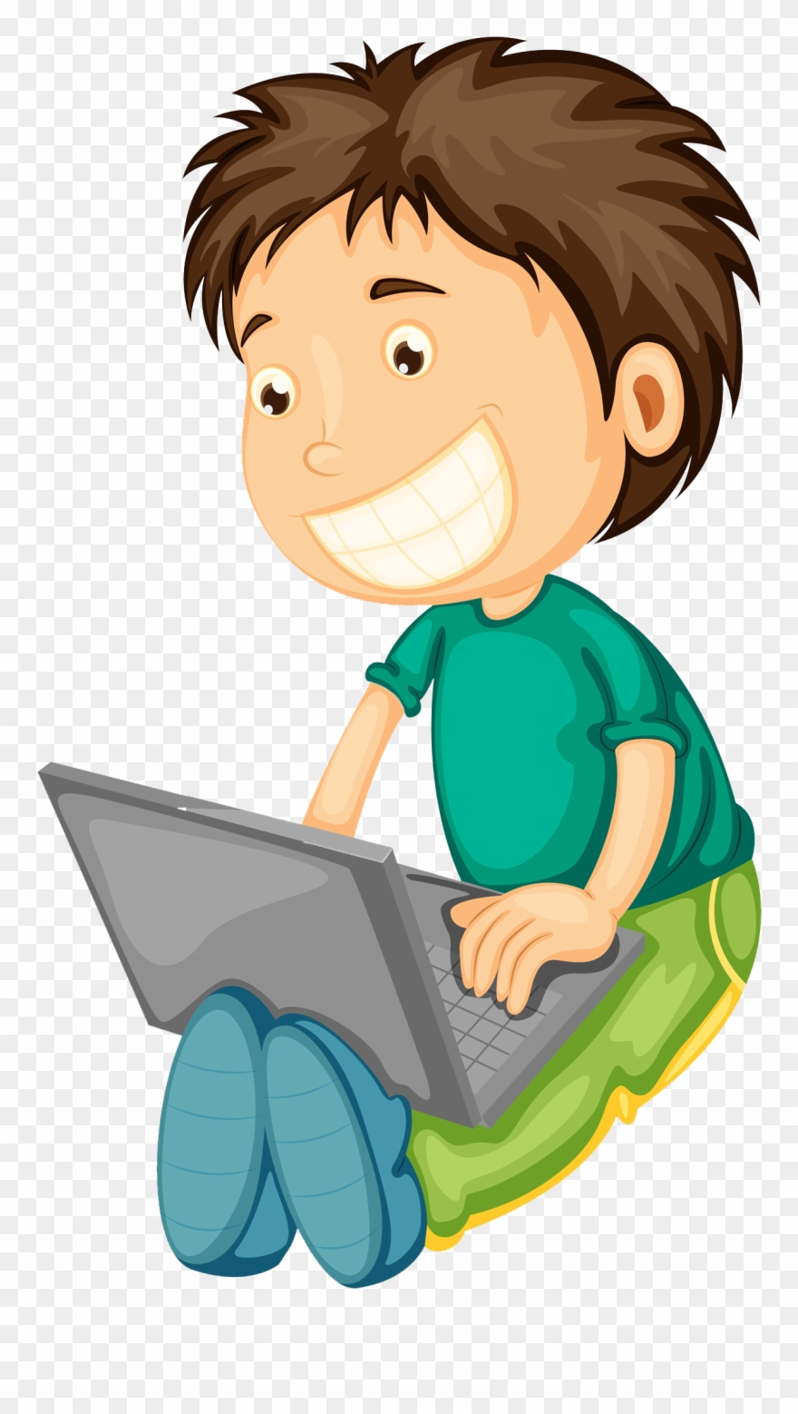 Computer Boy Clipart.