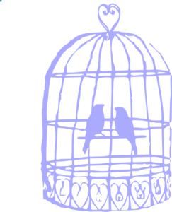 Grey Birdcage Clipart.