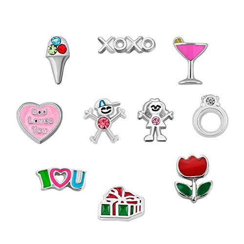 Amazon.com: Q&Locket Boy Girl XOXO Promise Ring Floating.