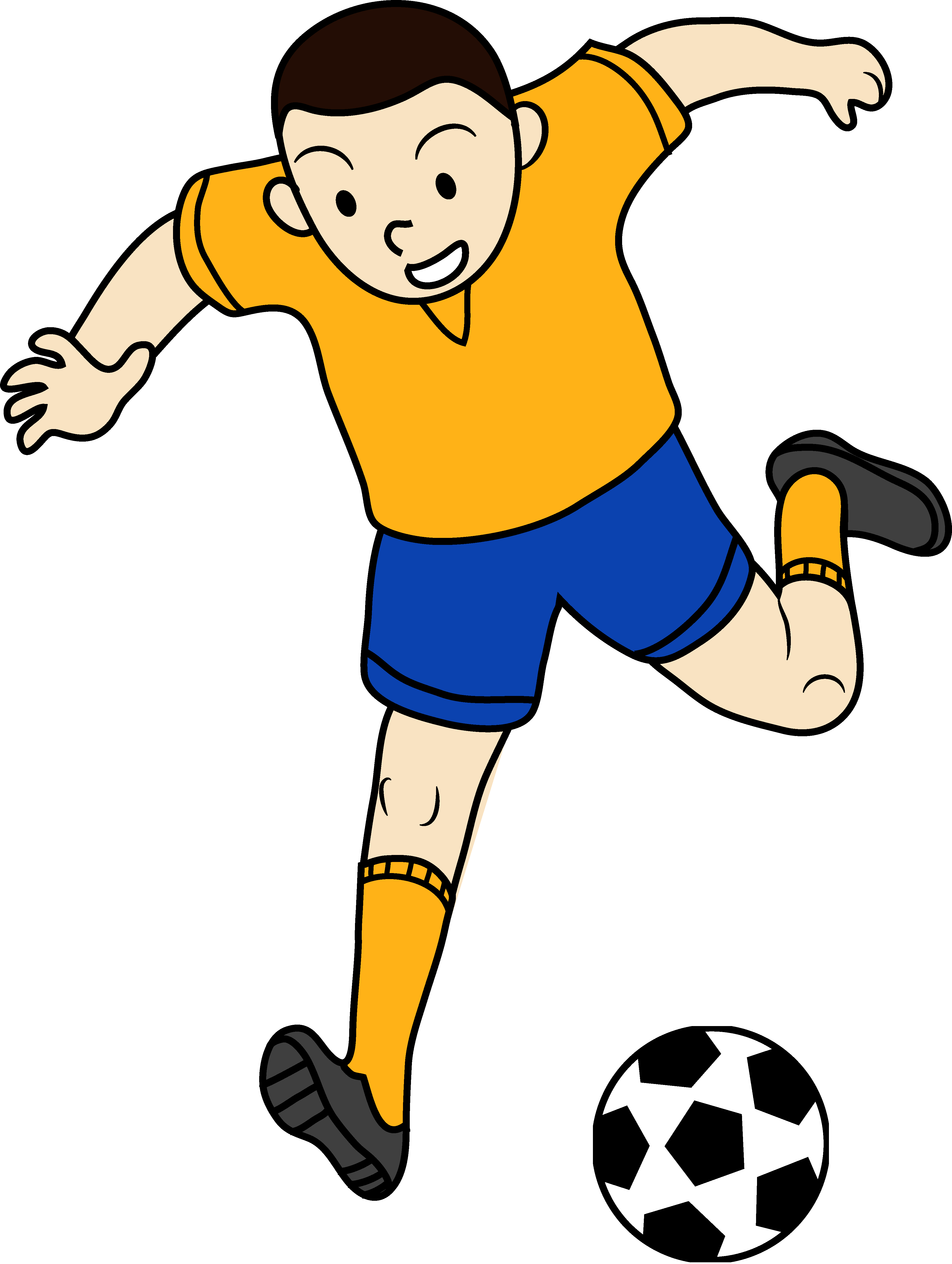 Kids playing soccer clipart.