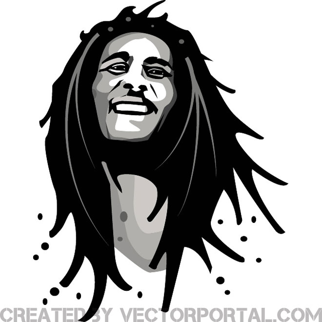 Free clipart bob marley vectors.