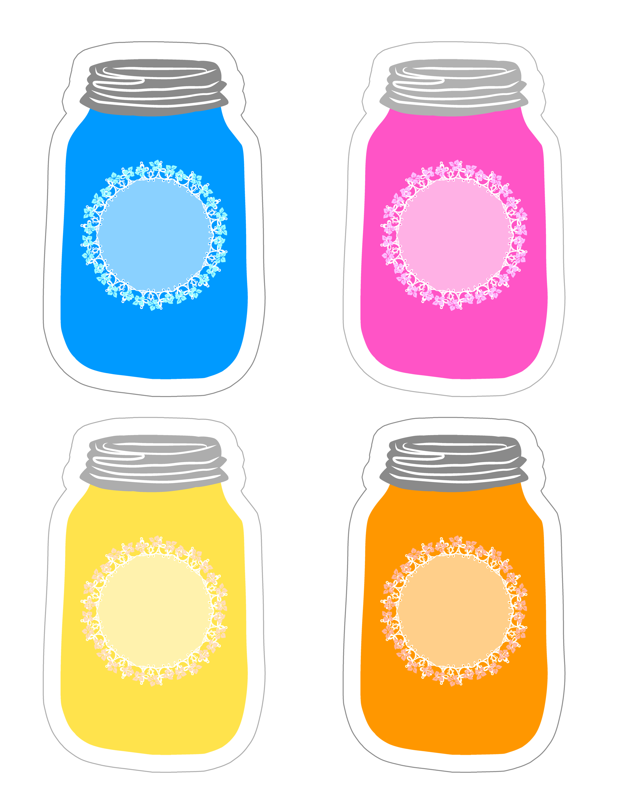 Jar Label Clipart.